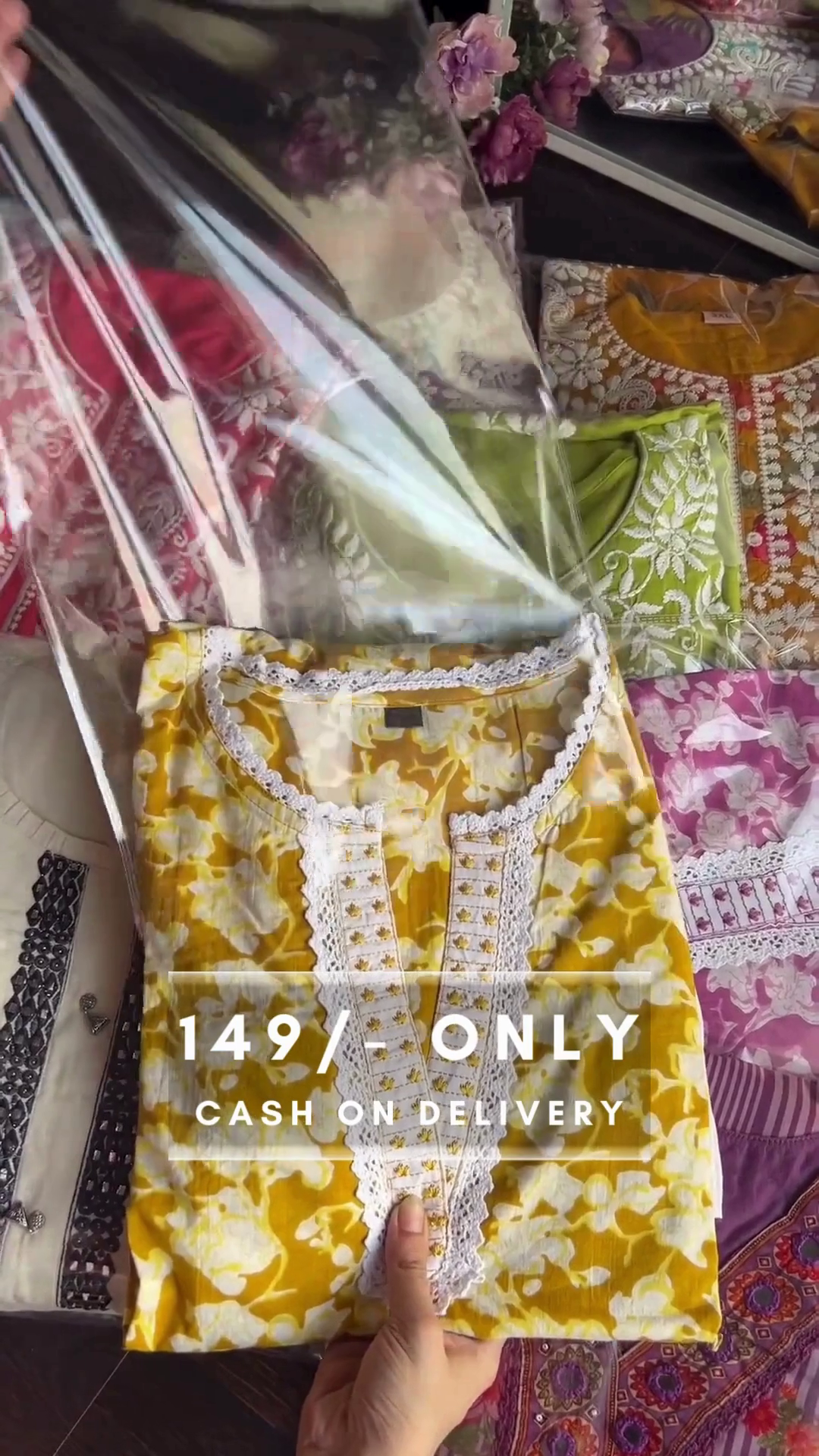 Hand Block Printed Embroidered Kurta Set - Image 3