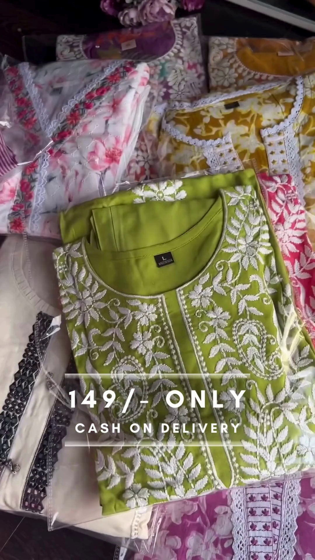 Hand Block Printed Embroidered Kurta Set - Image 8