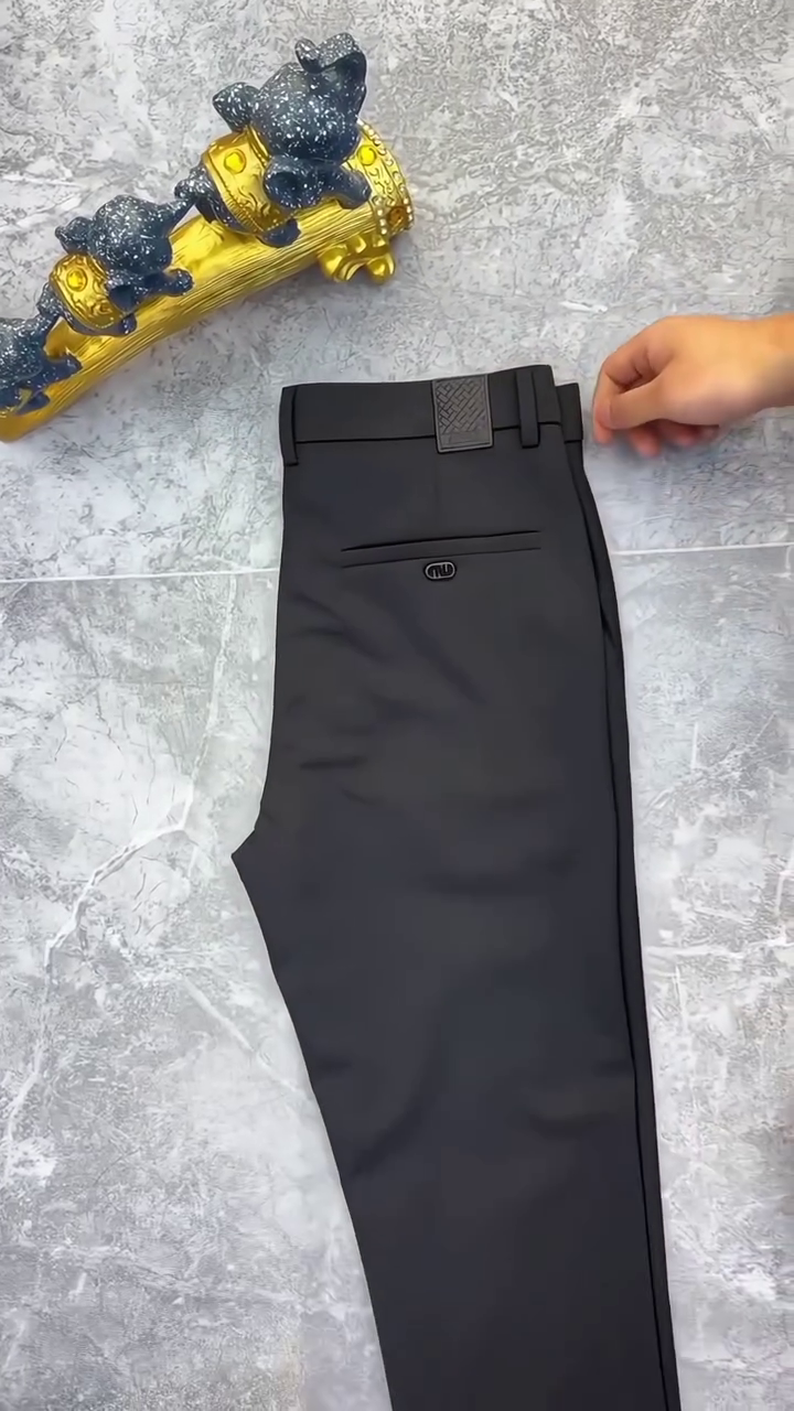 Men's Slim Fit Regular Cotton Casual Trousers - Image 4